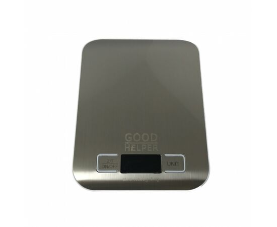 931863 - Весы кухон. эл. GOODHELPER KS-S06, до 10кг, дел. 1г (2*AAA), 14*18см, нерж.сталь (1)