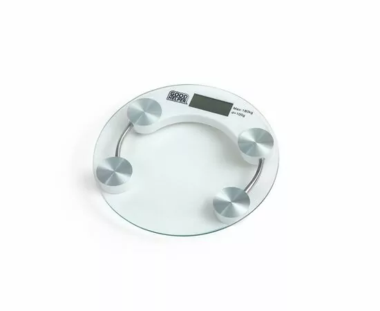 931864 - Весы напольные эл. GOODHELPER BS-S50 (стекло) 180кг, дел.100г, ЖК-дисплей, 28*28см (CR2032 в компл) (1)