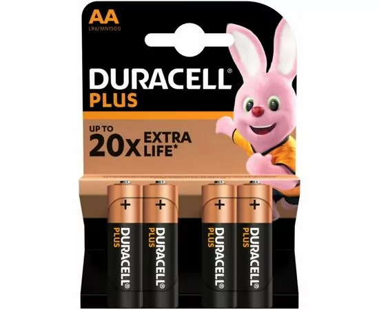 345467 - Элемент питания Duracell Plus LR6/316/AA BL4 (1)