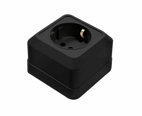 934145 - ASD/InHome BOLLETO роз. ОУ 1мест. 16А черн. (земля, керамика) 7028B (1)