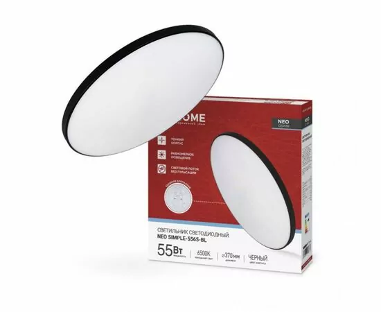 934195 - ASD/InHome св-к св/д декоративный 55W(4400lm) 6500K 6K 375x59 IP40 NEO SIMPLE 0835 (1)