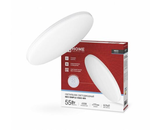 934199 - ASD/InHome св-к св/д декоративный 55W(4400lm) 6500K 6K 375x59мм белый IP40 NEO SIMPLE 0828 (1)