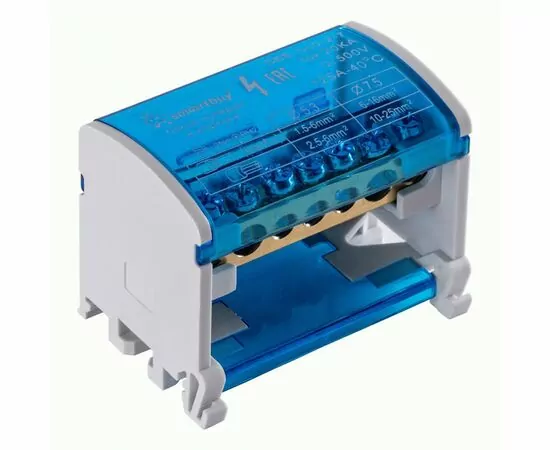 934957 - SmartBuy Шина N Ноль (нул.) 2х7мм на DIN-рейку в корпусе (кросс-модуль) SBE-bc0-2-7 (1)