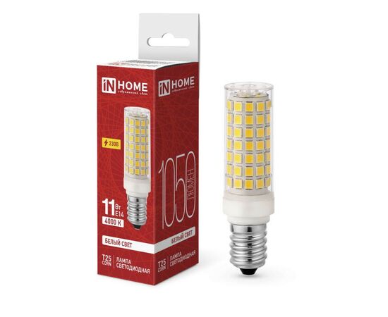 935976 - ASD/InHome лампа св/д LED-T25-CORN E14 11W(1050lm) 4000K 4K 70x16 кукуруза (для холод, шв.машин)0378 (1)