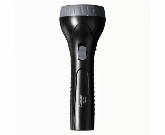 936690 - SmartBuy Фонарь ручной 1W LED 1 реж, аккум 3,7V 800мАч 220V встр.вилка ABS, 22х7см, черный, SBF-835 (1)
