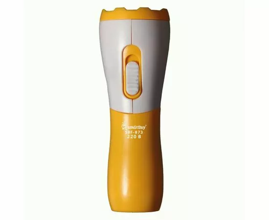 936702 - SmartBuy Фонарь ручной 1W LED 2 реж аккум св-кисл 4V 300 мАч 220V встр.вилка ABS 12,5х5см SBF-873 (1)