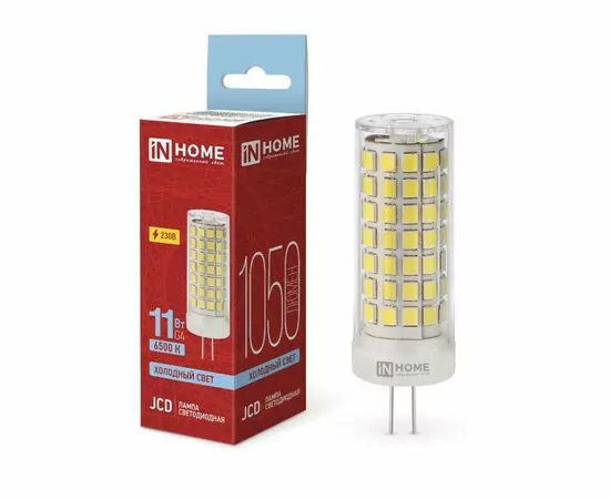 936763 - ASD/InHome лампа св/д VC JCD G4 220V 11W(1050lm) 6500K 6K 60x16 (без пульсации) 0316 (1)