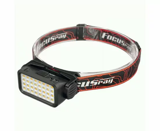936777 - Focusray Фонарь налобный 1303 16LED акк.1.2 Ач инд.зар. 5реж. USB чер бокс (1)