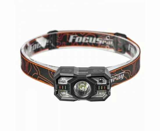 936788 - Focusray Фонарь налобный 1321 5LED акк.1.2Ah инд.заряд. сенсор красн.свет USB бокс (1)