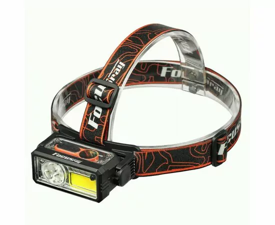 936794 - Focusray Фонарь налобный 1327 4LED акк.1.2Ah 7реж. красн.свет цифр.диспл. USB чер бокс (1)