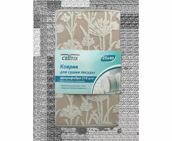 913891 - CELLTIX Коврик д/сушки посуды 25х40(45)см, микрофибра пл.210гр/кв.м, E1M (1)