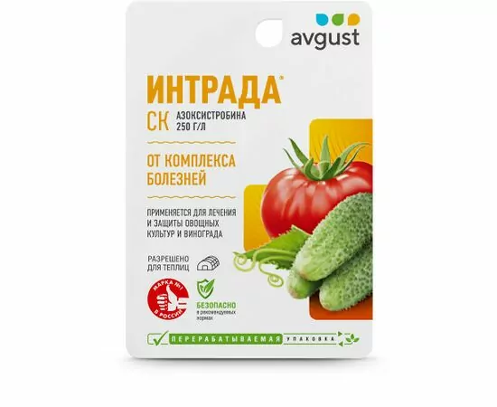 936119 - Интрада 10мл. (защита от фитофтороза и др. болезней) д/теплиц (азоксистробина) Август (1)