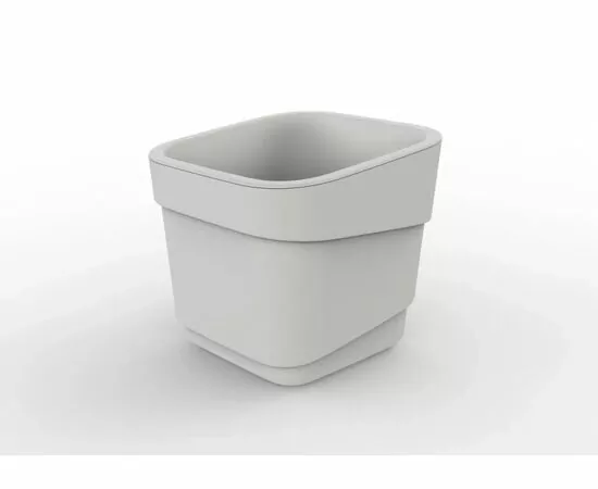 936972 - Горшок для цветов 4л,d=18,8см,h=17,6см,декор вставка,Hills молочный/Полимербыт (1)