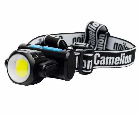 938752 - Camelion фонарь налобный LED53401 акк.3.7V 3WCOB+LED 3.5W 4реж, ближ+дальн свет, Type-C, черн, короб (1)