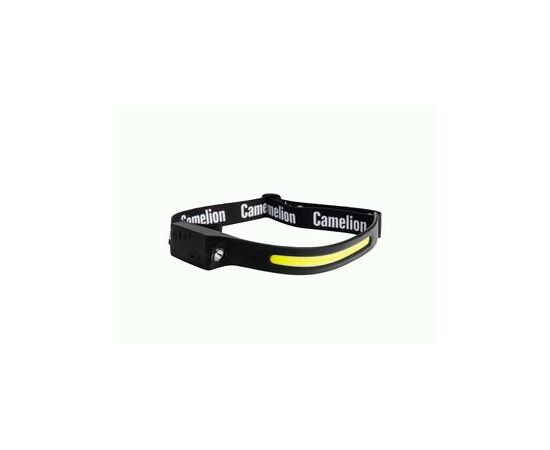 938755 - Camelion фонарь налобный LED53406 акк.Li-Po 5V COB5W+LED2W 4реж, сенсор,Type-C, черн, BL (1)