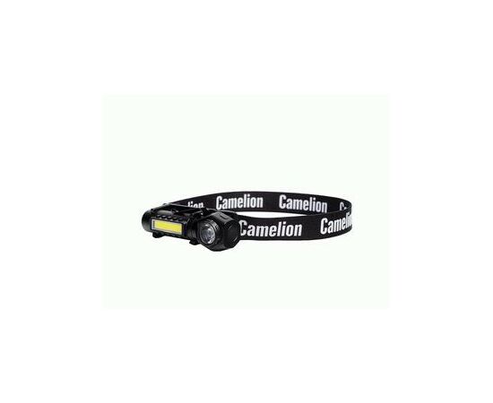 938757 - Camelion фонарь налоб универс LED53408 акк.3.7V XPE1W+COB3W 3реж, магнит/клипса, Type-C, черн, короб (1)