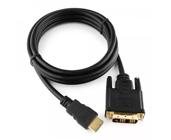 383728 - Кабель HDMIшт. - DVIшт. 1.8 м GOLD, Gembird CC-HDMI-DVI-6 (1)