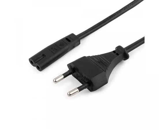 710811 - Cablexpert шнур сетевой для магнитофона 0.5м, CEE 7/16 - C7, 2-pin, 2х0,5, черн., пакет (1)