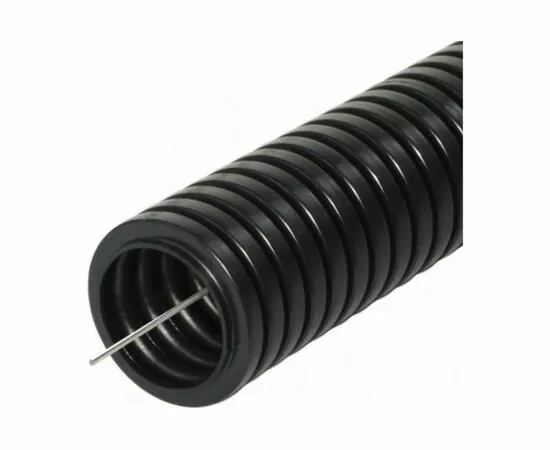 921944 - МИР труба гофр. ПНД HF d32мм легкая, черная, с зондом МИР (бухта 25м,цена за 1м) ГФ-1106032-025 (1)