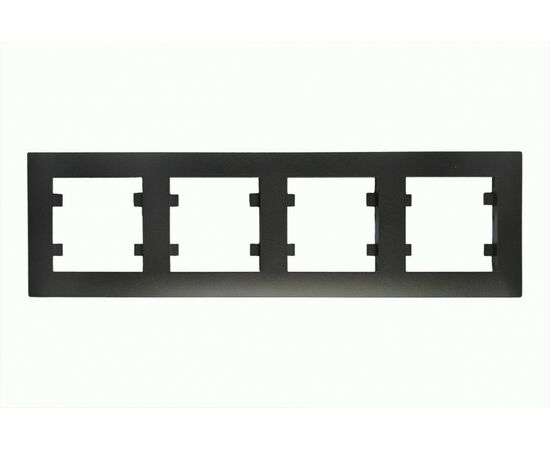 940035 - MAKEL Karea Rizz рамка СУ 4мест. ЧЕРНЫЙ STAR 88054704 (1)