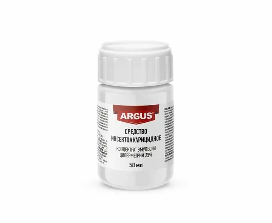 940941 - Циперметрин Argus 50мл. (Индия) От клещей/комаров/тараканов/клопов (обраб. террит.) (1)
