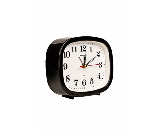 941807 - Часы-будильник VEPSMANN VN-354,12,5*10,5*3,8см, дискрет.ход, пластик, черный,АА*1шт нет в компл. (1)