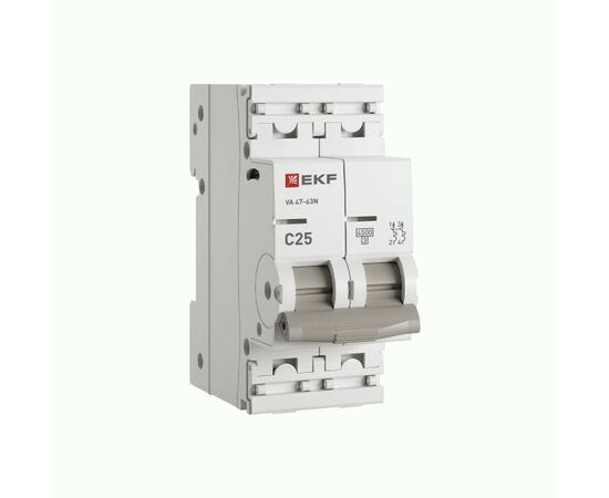 942385 - EKF PROxima автоматический выкл. ВА 47-63N 2P 25А 4,5кА х-ка C M634225C (1)