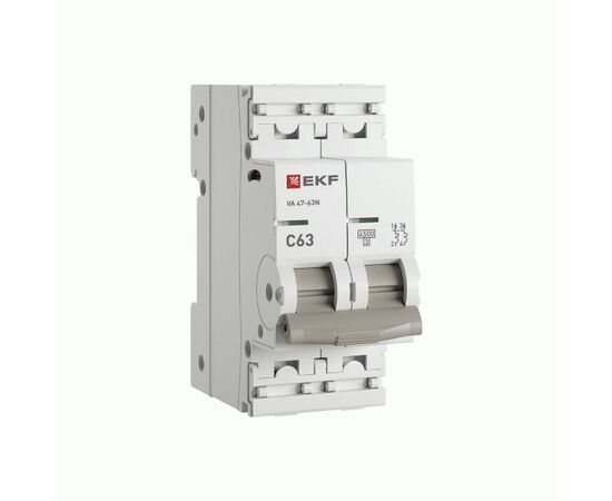 942389 - EKF PROxima автоматический выкл. ВА 47-63N 2P 63А 4,5кА х-ка C M634263C (1)