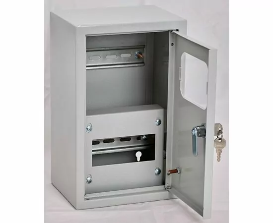 909111 - uplast щит (корпус) метал. ЩУРН-1/6 (285х190х145), DIN-рейка, окно, IP31 (1)