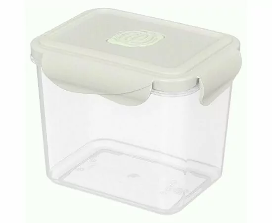 938268 - Контейнер д/продуктов герметичный с клапаном ECO STYLE прямоуг 0,9л свет-серый 433121330 Бытпласт (1)