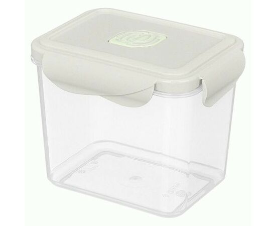 938268 - Контейнер д/продуктов герметичный с клапаном ECO STYLE прямоуг 0,9л свет-серый 433121330 Бытпласт (1)