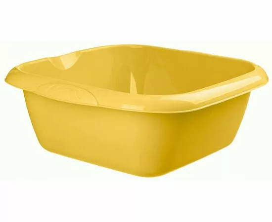 942840 - Таз хозяйственный 6л,квадрат,носик, Good желтый,223201102/02/ Homver (1)