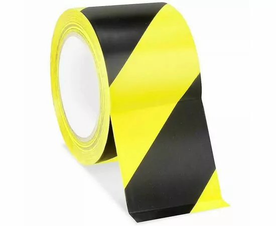 944251 - Скотч для разметки и ограждения (клейкая лента) 48/150м 43мкм желто-черный (спайка 6шт) 1-2.SALE E1M (1)