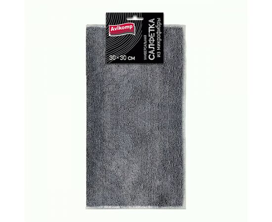 947997 - Салфетка из микрофибры 30*30см,220гр/м2,универсальная,ГРАФИТ,41254/ Avikomp (1)