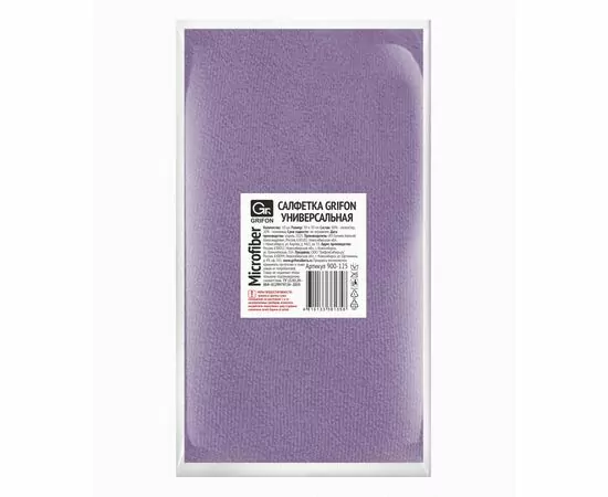 948008 - Салфетки из микрофибры 30*30см,180гр/м2,(10шт/уп),универсальные,900-125/ Grifon (1)