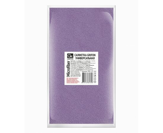948008 - Салфетки из микрофибры 30*30см,180гр/м2,(10шт/уп),универсальные,900-125/ Grifon (1)