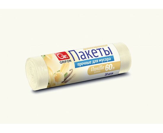 948014 - Мешки для мусора 60л/20шт,ПНД,9мкм,ароматизир,Ваниль,101-713/ Grifon (1)