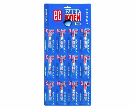 948809 - Супер-Клей Гель EG Еврогарант 3г BL12, блистер-карта (1)