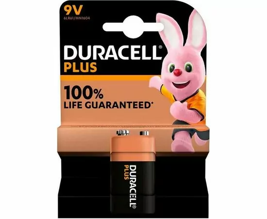 950108 - Элемент питания Duracell Plus 6LR61/6LF22/9V BL1 (1)