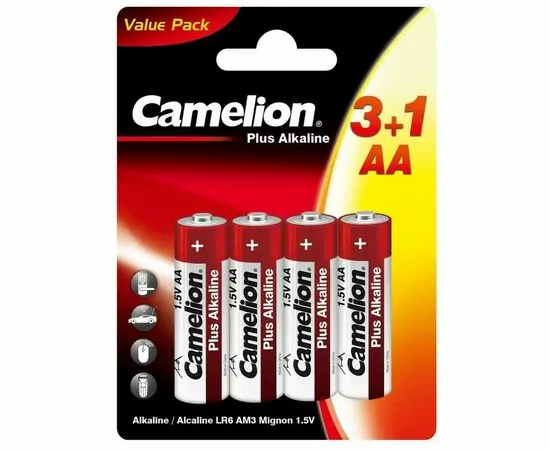950112 - Элемент питания Camelion Plus Alkaline LR6/316  BL3+1 (1)