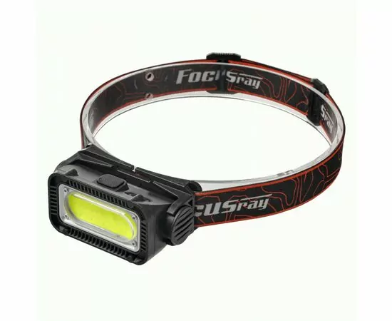 936781 - Focusray Фонарь налобный 1307 1LED СОВ 3W акк.1.2Ah инд.зар. красн.свет сенсор 5реж. USB чер бокс (1)