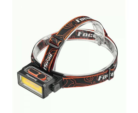 936789 - Focusray Фонарь налобный 1322 1LED COB 3w акк.1.2Ah 7 режимом цифр.диспл. USB чер бокс (1)