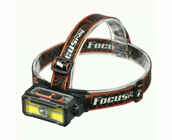 936792 - Focusray Фонарь налобный 1325 2LED акк.1.2Ah 7реж. красн.свет цифр.диспл. USB чер бокс (1)