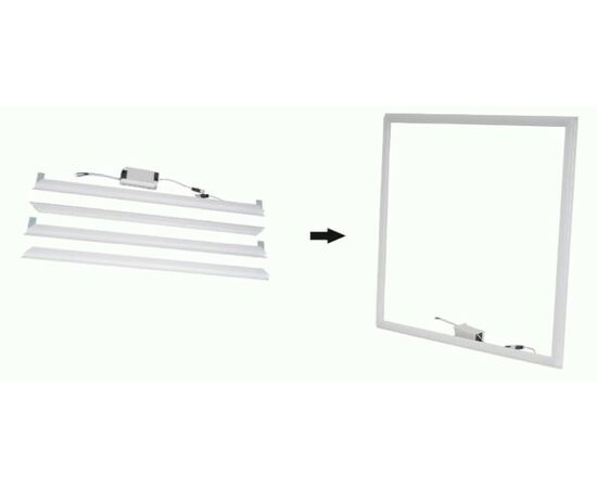 948990 - Ecola св-к св/д универс. рамка сборная 40W(4000Lm) 6500K 6K 595x595x16 опал драйвер IP20 PFDK40ELC (1)