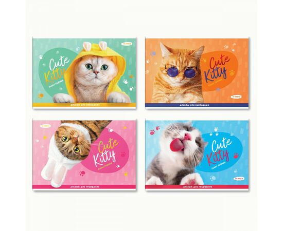 950139 - Альбом для рисования 24л., А4, на скрепке BG Cute Kitty цена за шт арт. 344714 (1)