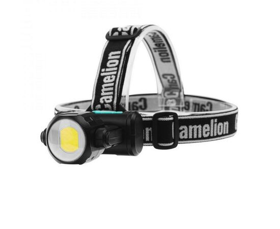 950258 - Camelion фонарь налобный LED53402 акк.3.7V 3WCOB+LED 3.5W 4реж, ближ+дальн свет, Type-C, черн, BL (1)