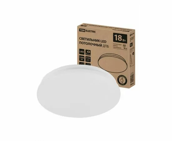 950905 - TDM св-к св/д декоративный 18W 1200lm 6000К 6К Классика d250х56мм IP20 ДПБ 01 SQ0329-9008 (1)