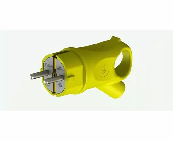 951566 - NE-AD вилка угловая с кольцом каучук 2P+PE 1х16А 220-24V IP44 желтая (Турция) 4713 (1)