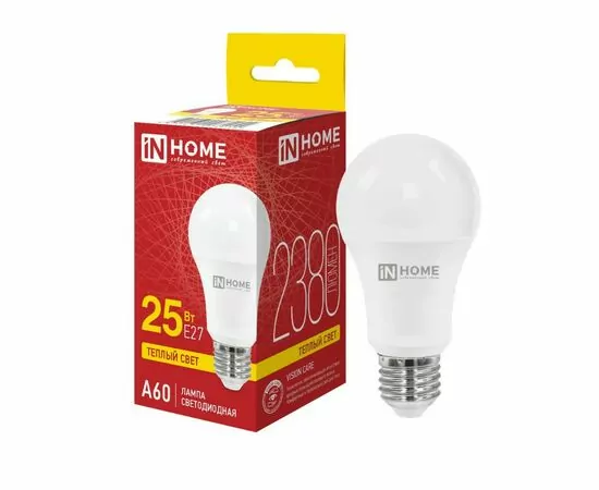 952099 - ASD/InHome лампа св/д VC ЛОН A60 E27 25W(2380lm) 3000K 2K 118x60 (без пульсации) 2044 (1)