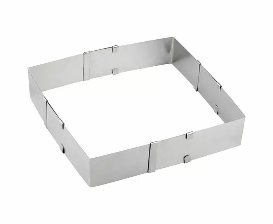 952998 - Форма д/выпечки нерж.сталь квадрат раздвижная 16-29см, h=5см TORTA 108346 Mallony (1) 952998 - Форма д/выпечки нерж.сталь квадрат раздвижная 16-29см, h=5см TORTA 108346 Mallony (1)